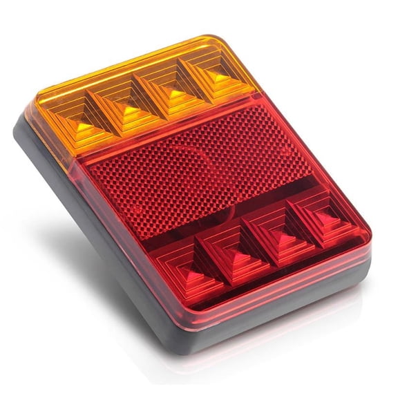 2PCS Waterproof 8 LED Taillight Tail Light Lamp DC12V for Trailer Truck Boat