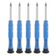 thumbnail image 1 of Juego de 5 destornilladores mini Torx T5 de 3 mm con cabeza Torx magnética de 87 mm de longitud para reparaciones de pequeños electrodomésticos, azul, 1 of 7
