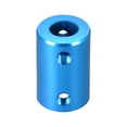 thumbnail image 2 of Acoplador de eje flexible 8mm a 10mm Bore L25xD16 Conector rígido de rueda de motor robot azul, 2 of 3