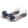 thumbnail image 2 of Fashionable Jelly Shoes Women Fish Mouth Bowknot Sandals Creative Summer Beach Footwear (Dark Blue Size 38 7US 4.5UK 38EU 9.432Inch), 2 of 5