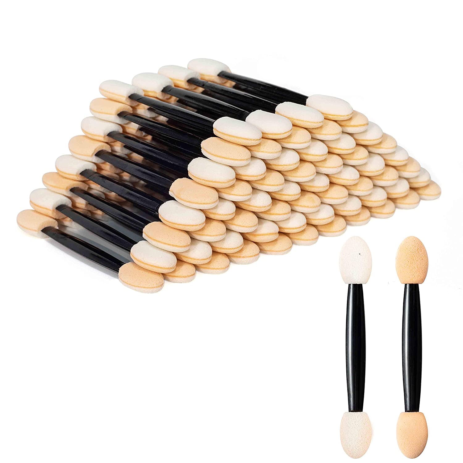 100 Pcs Eyeshadow Applicators, Eyeshadow Brush Sponge Applicator