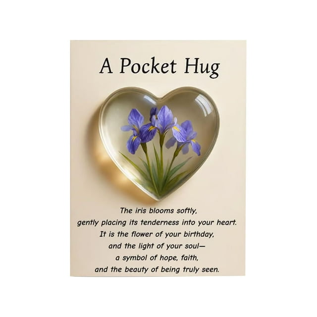 Hearth & Gear Birth Pocket Hug – Monthly Heart Shaped Mini Keepsake For Encouragement Anxiety & Birthday For