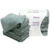 Softees 16" x 29" 10 Pack Duraguard Stain Resistant Microfiber Salon Towels, GRAY, 45015