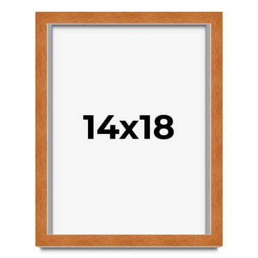14x18 Shadow Box Frame Brown | 0.875 Inches Deep Real Wood Contemporary Shadowbox Display Frame |
