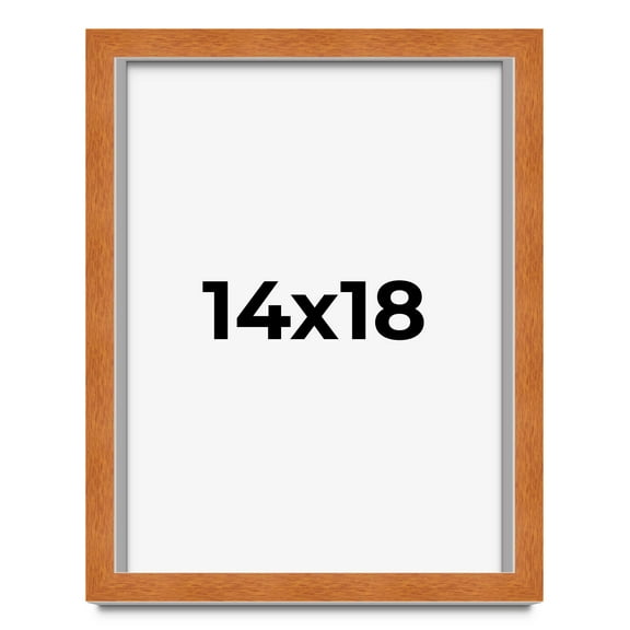 14x18 Shadow Box Frame Brown | 0.875 Inches Deep Real Wood Contemporary Shadowbox Display Frame |