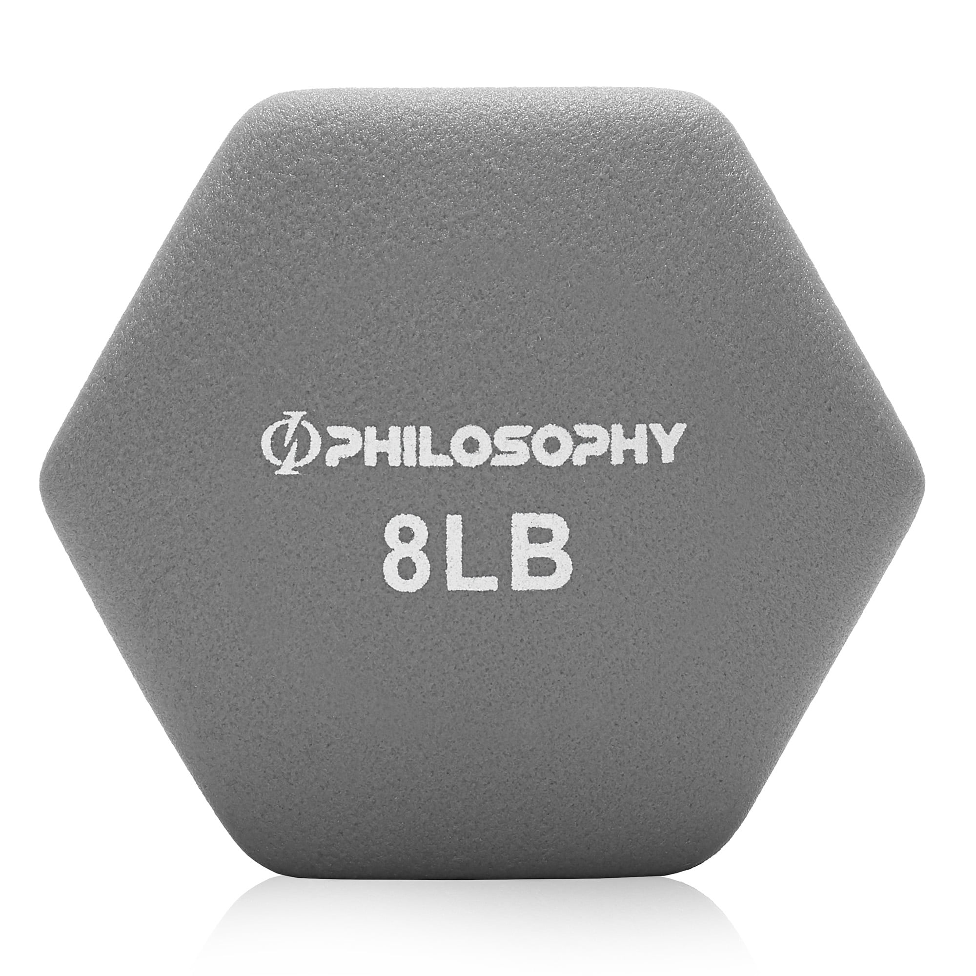Philosophy Gym Neoprene Dumbbell Hexagon Hand Weights, 8 lb Pair - 16 lb Total