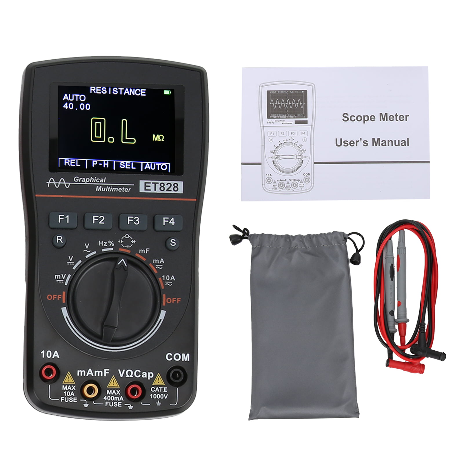 Therefore Change clothes Helplessness Digital Oscilloscope, Digital Multimeter 2.5Msps Multifunctional For  Resistance For Electronics For Voltage/Current For Capacitance - Walmart.com