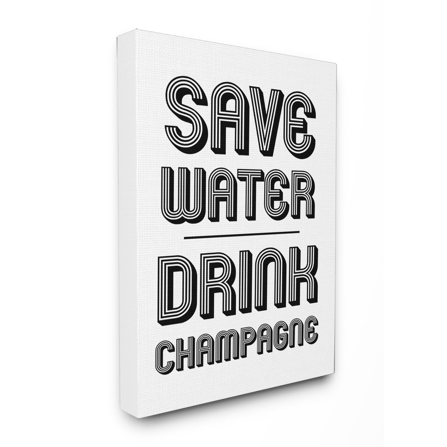The Stupell Home Decor Collection Save Water Drink Champagne Wall Art