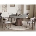 thumbnail image 5 of Casabianca Home Eric 53 in round dining table with walnut base and gray marbled ceramic top., 5 of 8