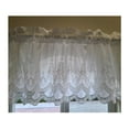 thumbnail image 2 of Beautiful White Embroidered Linen Curtain Kitchen Half Window White Sheer Curtains Rod Pocket Curtain, 2 of 4