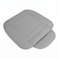 thumbnail image 2 of Deago Car Seat Cover, Edge Wrapping Car Interior PU Leather Car Seat Cushions Protector Front Car Seat Covers, Single Seat Cushion Cover Pad Mat for Auto Four-door sedan & SUV Driver (Gray), 2 of 6