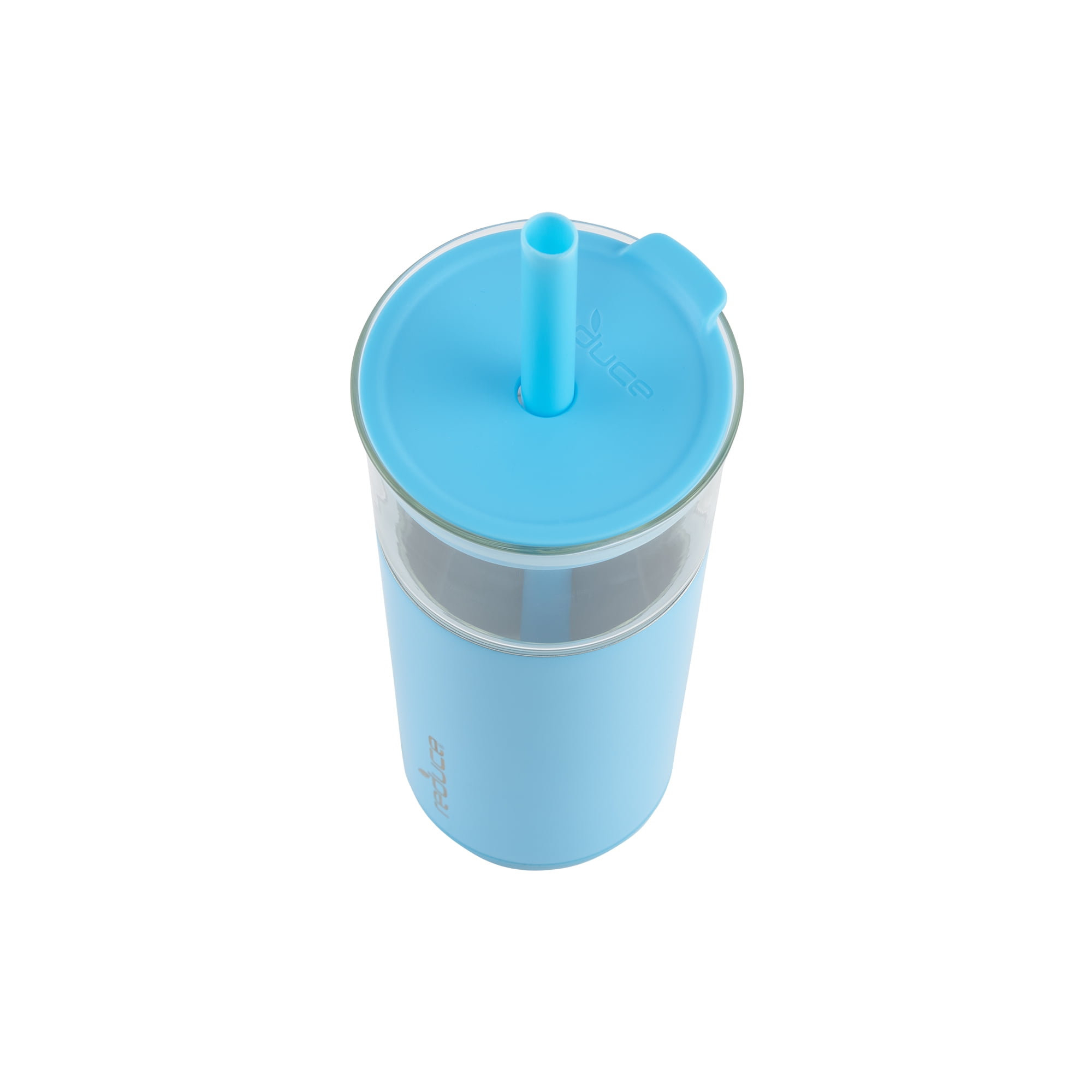 Reduce 20oz Aspen Vacuum Insulated Stainless Steel Glass Tumbler With Lid  And Straw Glacier : Target