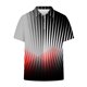 thumbnail image 5 of Ceisia Men's Summer Casual Red-White-Black Gradient Polka Dot Stripe Mesh Short Sleeve Lapel Shirt Multicolor XL Gifts, 5 of 7