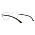 thumbnail image 3 of Luxurious Wood Buffs Clear Lens Glasses Hipster Designer Style UV400 Silver Gray, 3 of 4