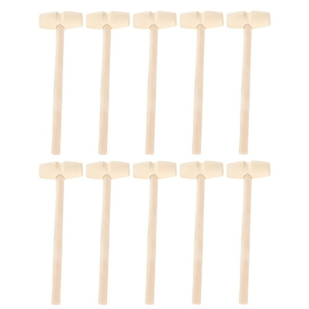 

10PCS Wooden Chocolate Hammer Sturdy Safe Small Mallet