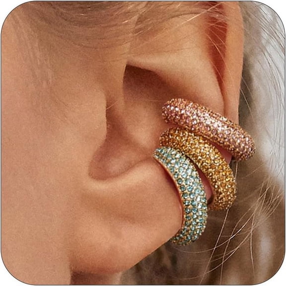 Ear Cuffs Non Piercing Ear Cuff Earrings Gifts Trendy Stuff 14K Gold Plated Earrings For Women Hypoallergenic Non Pierced Clip On Cartilage Earring Set Jewelry[Z1]