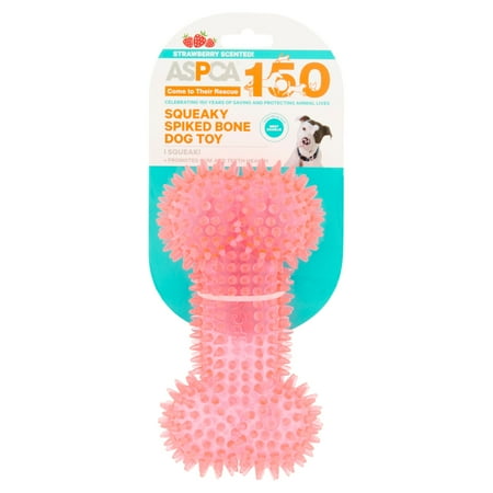 Get The Bow Wow Pet Aspca Squeaky Spiked Dog Bone Toy Large Pink From Walmart Now Accuweather Shop