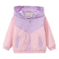 thumbnail image 3 of Kids Back to School Lightweight Jackets Zip up with pockets Coats Boys Girls Sport Windproof Outerwear Outdoor Raincoat with Hood, 3 of 6