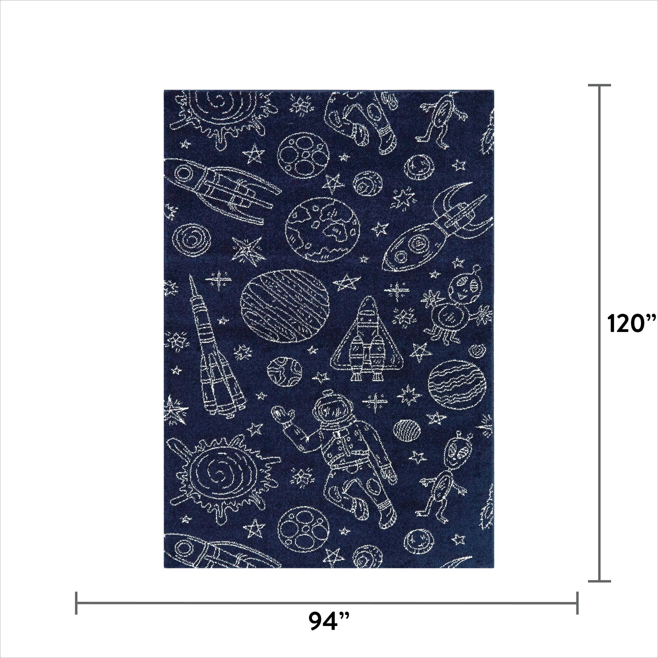 Mainstays Navy Space Indoor Area Rug, 7 ft 10 in x 10 ft
