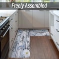thumbnail image 4 of Farmhouse Kitchen Mats for Floor 2 Piece, Blue Kitchen Rugs and Mats Non Skid Washable for Sink Floor, Floral Blue Kitchen Accessories and Decor Mat, 17"x30"+17"x47", 4 of 6