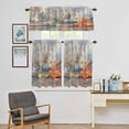 thumbnail image 3 of Kitchen Window Curtains Valance and Tier Set, Summer Oil Painting Art Ocean Beach Rod Pocket Tier Curtain Valance Set, Abstract Seaside Scene Light Filtering Cafe Curtains for Bedroom Living Room, 3 of 9