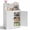 White, variant on Asofer Bathroom Storage Cabinet Freestanding Floor Cupboard with 2 Doors, 2 Adjustable Shelves, White