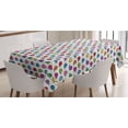 thumbnail image 1 of Colorful Tablecloth, Outline Snails with Cheerful Funny Vibrant Colored Shells on Plain Backdrop, Rectangle Satin Table Cover Accent for Dining Room and Kitchen, 52" X 70", Multicolor, by Ambesonne, 1 of 2