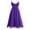 Purple, variant on TiaoBug Flower Girls Maxi Dress Chiffon Junior Prom Wedding Bridesmaid Gown Purple 10