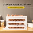 thumbnail image 2 of Egg Holder for Fridge, 4 Tiers Auto Egg Organizer for Refrigerator, Large Capacity Egg Container for Refrigerator Storage 30 Egg, Space-Saving Egg Roller for Refrigerator Kichen Cabinet, 2 of 5