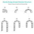 thumbnail image 3 of 48.8" W x 83.8" H Garden Arch, Black Sturdy Metal Iron Arbor, Courtyard Cast Trellis for Various Climbing Plant, Outdoor European-Style Archway Wedding Ceremony Party, 3 of 7