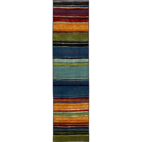 Mohawk Home Rainbow Multi Low Pile Non-Slip Stain/Fade Resistant Indoor Area Rug, 2' x 5'