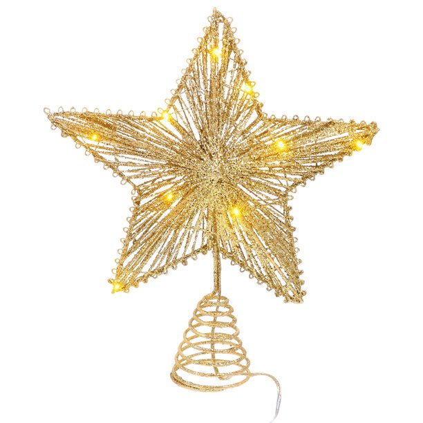 1 UNID Decoración de árbol de Navidad Decoración de árbol con forma de estrella Decoración para el hogar de la luz de Navidad
