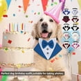 thumbnail image 4 of BT Bear Dog Tuxedo, Dog Wedding Bandana Collar with Bow Tie, Adjustable Dog Tux Formal Dog Costumes for Small Medium Large Dogs Black Stripe L, 4 of 6