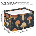 thumbnail image 4 of Yayeee Canvas Storage Basket with Handles for Shelves Fabric Bins Closet Organizer, Black Mushroom Pattern, 4 of 8