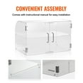thumbnail image 4 of KFFKFF Confectionery Showcase, Dual-Level Professional Tabletop Bakery Exhibit, Transparent Display Container with Back Entry & Detachable Racks, 22"x14"x14", 4 of 9