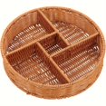 thumbnail image 1 of Vine Serving Tray: Separated Tableware, Wicker Woven Basket, Snack Rack, Nut Gift Basket, Woven Fruit Basket, Organizing Desktop, Bathroom, Kitchen Counter, 1 of 1
