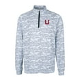 thumbnail image 2 of Men's Cutter & Buck Charcoal Utah Utes Vault Big & Tall Traverse Camo Print Stretch Quarter-Zip Pullover Top, 2 of 3