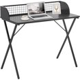 thumbnail image 1 of FDW Computer Writing Desk 39 Inch Sturdy Home Office Table, a Baffle to Keep Items From Slipping, Home Workstation, Black, 1 of 7