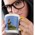 thumbnail image 2 of 3drose, Usa, Arizona, Desert Botanic Garden. Curve-billed Thrasher on Cholla., 15oz Two-tone Yellow Mug, 2 of 6