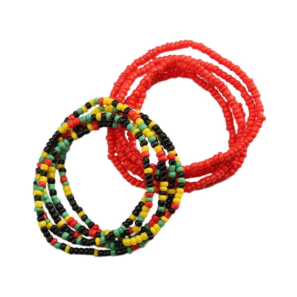 2 cadenas de para la cintura, cadena para el vientre, cadena de cintura elástica con estilo bohemio , Colorido+Rojo Yuyangstore Cadena de la cintura