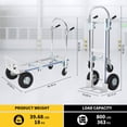 thumbnail image 2 of Heavy Duty 700 Lbs Capacity Hand Truck & Dolly Cart, 2-in-1 Aluminum Utility Cart with 10" Wheels, Portable Cart for Warehouse, Factory, Indoor, Outdoor, 2 of 8