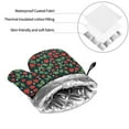 thumbnail image 6 of Pofeuu Strawberry Print Oven Mitts and Pot Holders 4 pcs Set,High Heat Resistant 500 Degree Extra Thicken Long Kitchen Cotton Oven Glove for Cooking, 6 of 6