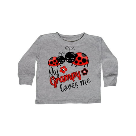 

Inktastic My Grampy Loves Me with Cute Ladybugs Gift Toddler Boy or Toddler Girl Long Sleeve T-Shirt