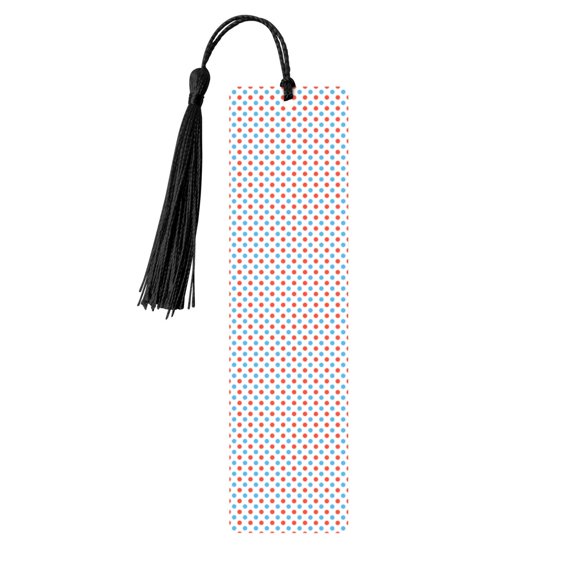 Kdxio Red Blue Polka Dots Print Metal Tassel Bookmarks,Perfect Gift for Art Lovers and Bookworms Metal Bookmarks for Women