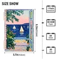 thumbnail image 2 of FORMRS 1-Subject Spiral Notebook 8" x 5" College Ruled 60 Refillable Sheet A5 Hard Cover, 2 Pack, Colorful Seaside, 2 of 7