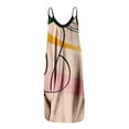 thumbnail image 2 of Robe Longue d'Été pour Femme à Col Rond, Imprimée, Sans Manches, Grande Taille, à Enfiler, à Bretelles Spaghetti, Longue Robe Maxi avec Poches, 2 of 5