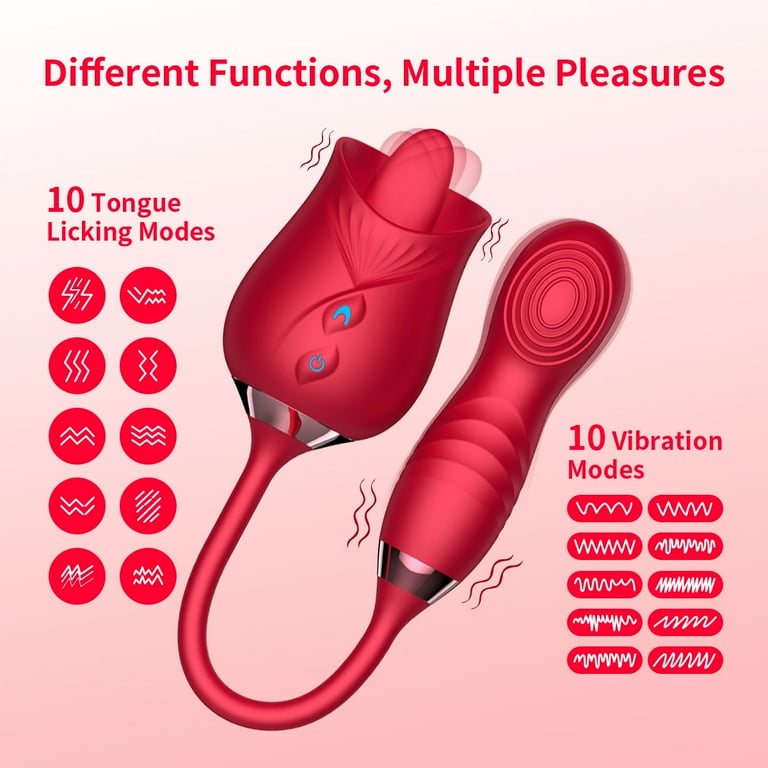 OCTMOM Rose Toys G Spot Thrusting Women's Vibrator, Red