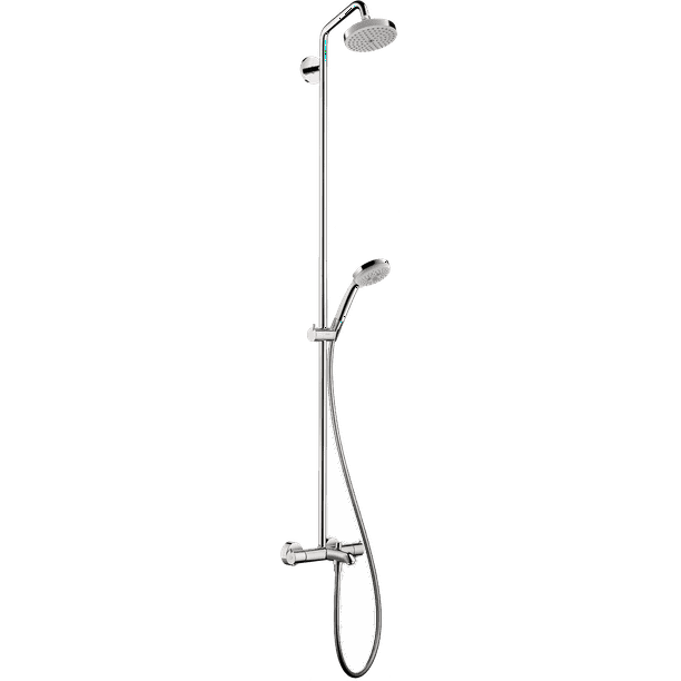 Hansgrohe Croma Showerpipe 150 1Jet with Tub Filler, 2.0 GPM in Chrome