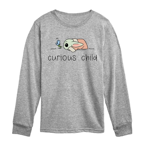 The Mandalorian - Curious Child Grogu - Youth Long Sleeve Graphic T-Shirt