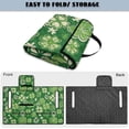 thumbnail image 5 of COEQINE Quilted Golf Cart Seat Blanket Cover, Includes Handle for Carrying When Folded, Universal Fit for EZGO Yamaha Club Car 2-Seaters, 4-Pocket Design, St Patricks Day Elegant Green Clover, 5 of 8